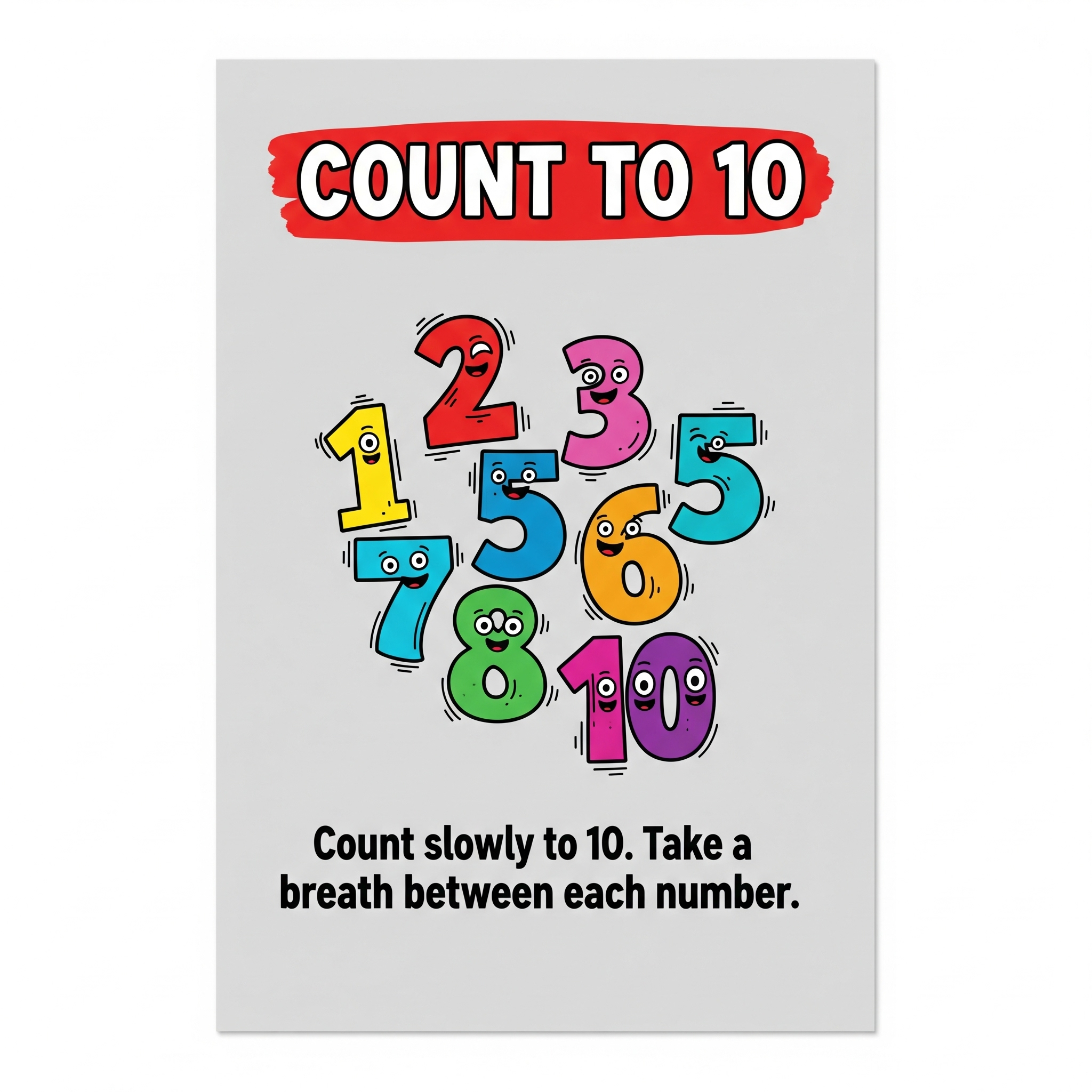 Count to 10 coping strategy card