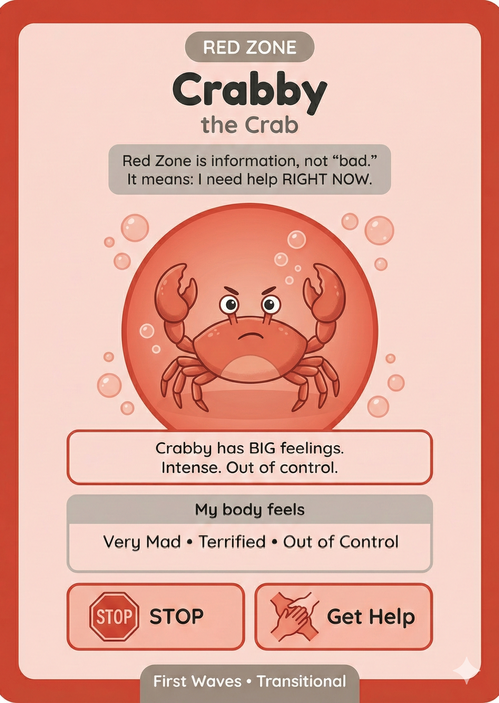 Crabby character card